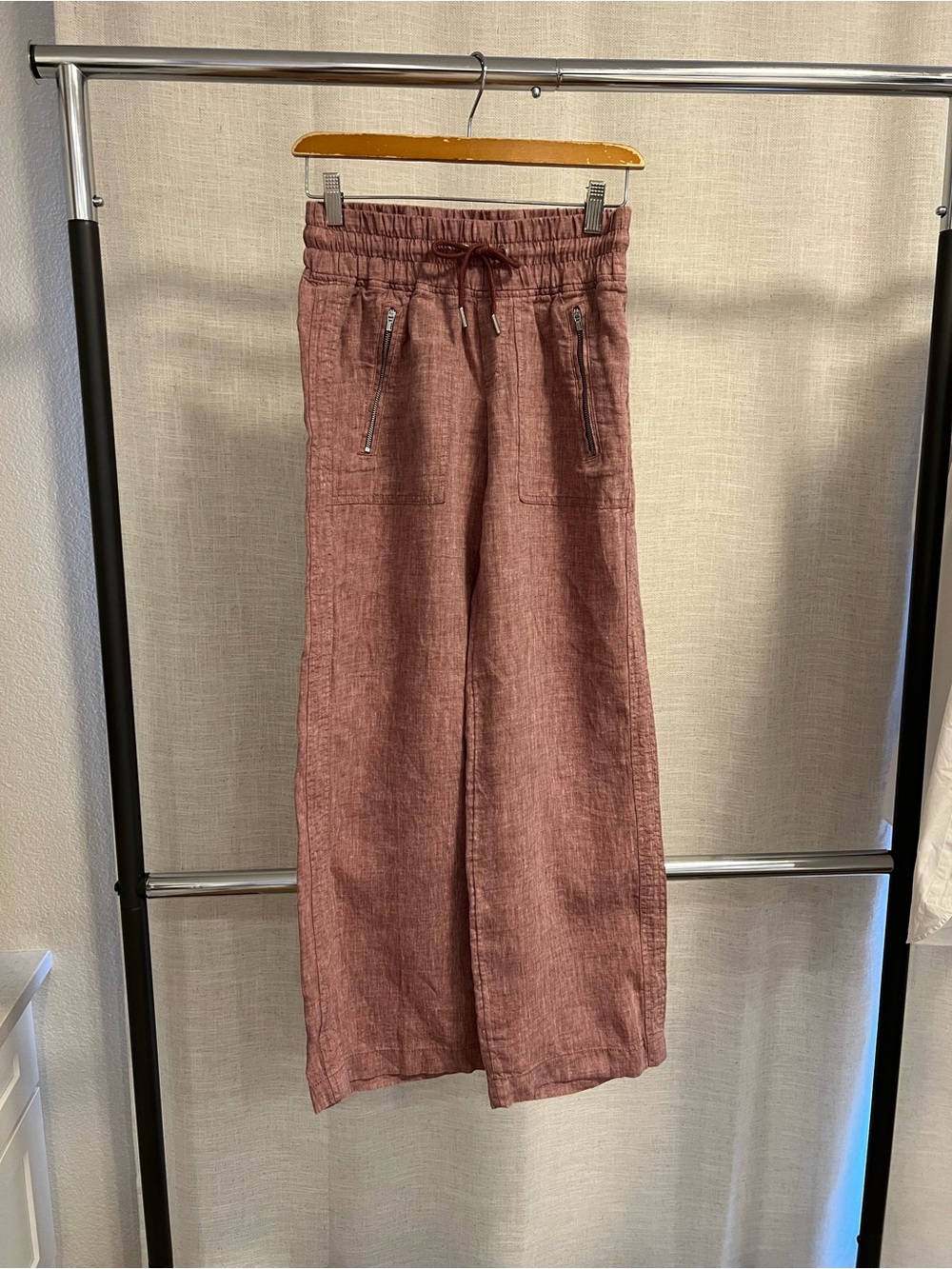 Athleta Linen Drawstring Pants